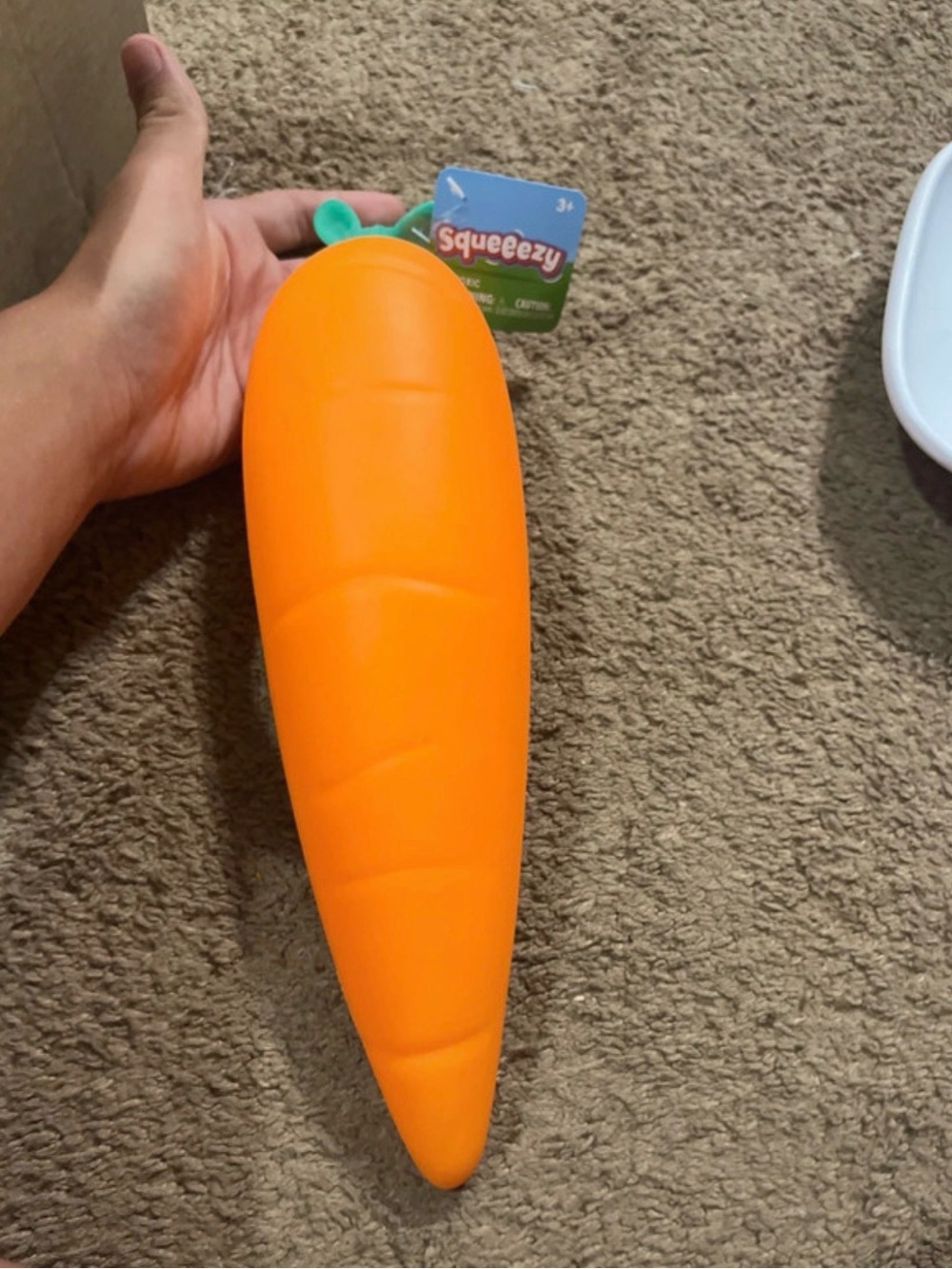 MEGA Squeezy Orange Carrot Toy